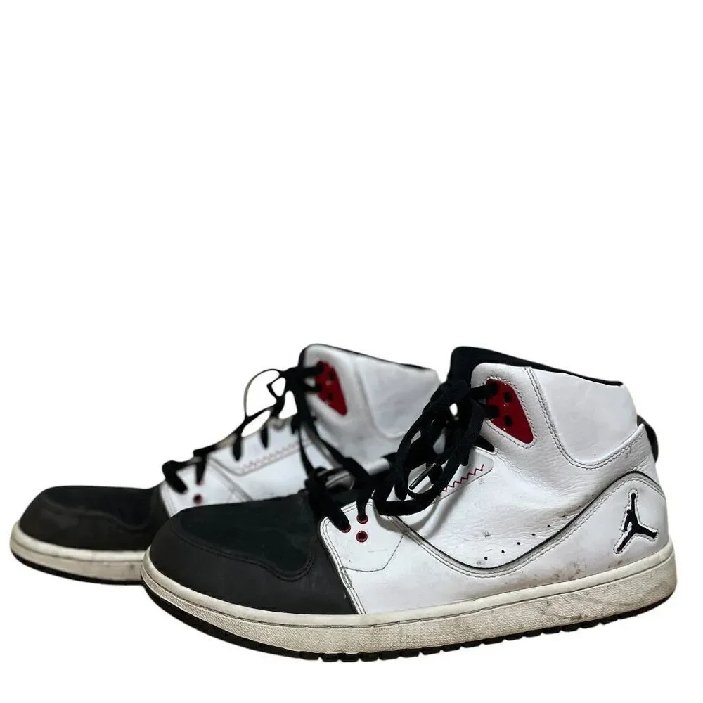 Nike Air Jordan 1 Flight 2 Premium White-Black-Red 640603-101 Men's Size 13